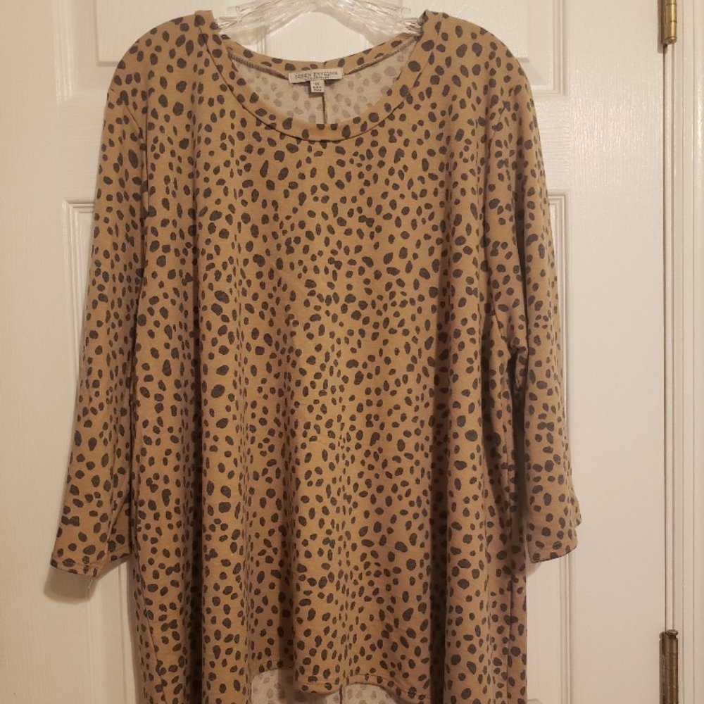 Green Envelope Plus Size 3x Leopard print tunic